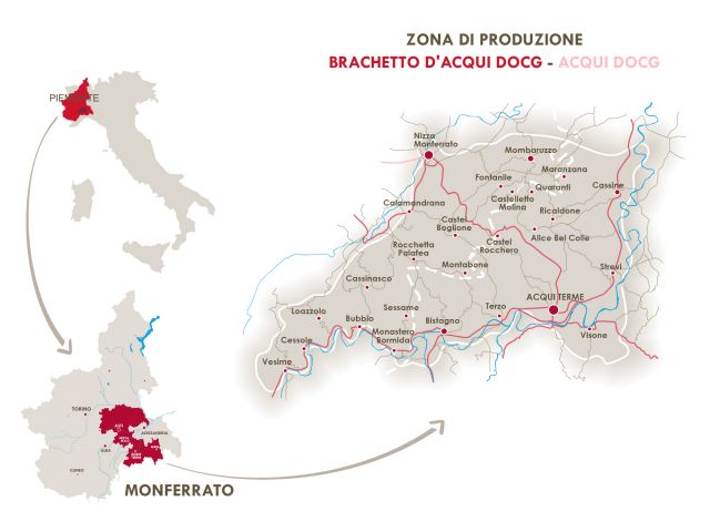Brachetto d'Acqui zona di produzione - Consorzio Tutela Vini D'Acqui